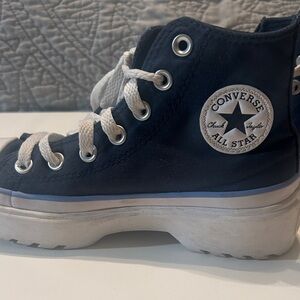 Converse Kids High-Top Sneakers - Dark Blue and White